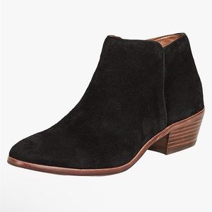 Sam Edelman Suede Petty Ankle Boot Color-Black Size-10